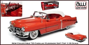 Auto World Collectible '53 Cadillac Eldorado techo blando escala 1:18 coche diecast 286 - Imagen 1 de 12