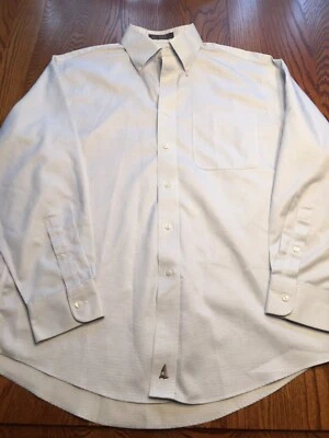 Camisa de vestir Nordstrom para hombre 15 1/2 33 abotonada sin arrugas azul logotipo a cuadros Foto 1 de 4