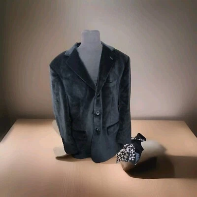 Wilke Rodriguez Blazer мужской 43 черный хлопок атласный смокинг спортивное пальто костюм куртка - Изображение 1 из 4