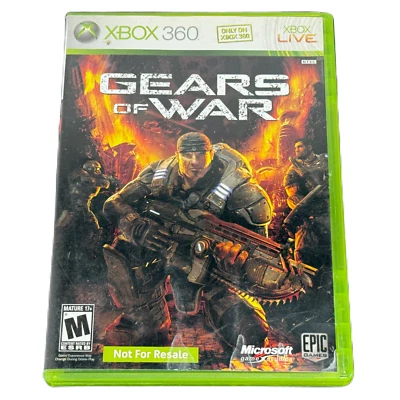 Gears of War XBOX 360 Not For Resale CIB Game Case Manual - Image 1 of 4
