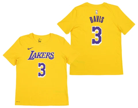 Nike NBA Youth Boys Los Angeles Lakers Anthony Davis Name & Number Icon Tee Cover