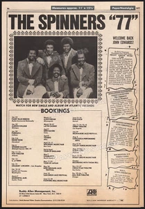 THE SPINNERS - Original 1977 Trade AD / music poster _ Motown _ John Edwards - Picture 1 of 1