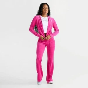 Juicy Couture Heritage Set Tuta Abbinata Giacca Pantaloni Velluto Taglia L Nuovo con etichette - Foto 1 di 9