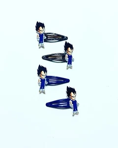 Handmade Hair Bows - Anime - Dragonball Z - Hair Clips - Vegeta #2 - Picture 1 of 3