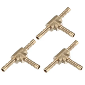 3 pcs 4mm 0.16" brass car barbellure pipe fitting T 3 path connector - Picture 1 of 6