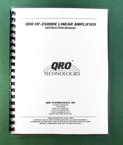 QRO HF-2500DX Bedienungsanleitung: 36 Seiten mit Schaltplan & Schutzabdeckungen! - Bild 1 von 1