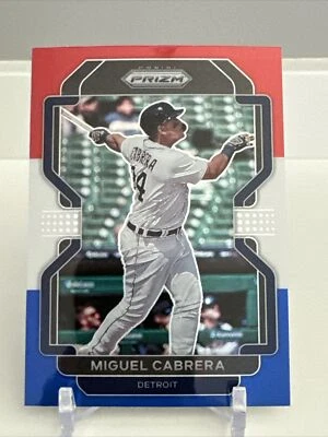 2022 Panini Prizm Baseball Red, White & Blue Prizm #211 Miguel Cabrera - Image 1 of 2