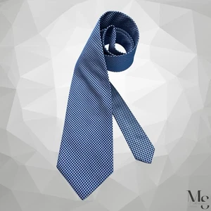 $59.50 BROOKS BROTHERS MAKERS Blue Geometric Silk Tie Made In USA 58”- 3.9" NWT - Picture 1 of 6