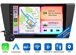 For BMW E90-93 Radio Android 13 8Core GPS Sat Nav Car Stereo 9" CarPlay DSP WiFi - Picture 1 of 24