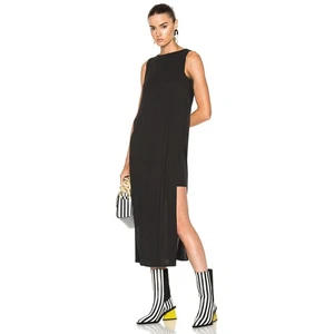 Abito tubino asimmetrico ACNE Studios Ordelia nero in jersey di tencel taglia XS - Foto 1 di 12
