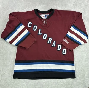Colorado Avalanche Hockey Trikot Herren Large Burgundy NHL CCM Diagonal Schnürung - Bild 1 von 9
