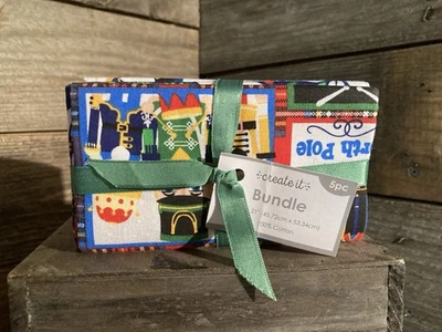 Create It NUTCRACKER Fat Quarter  Bundle precuts~100% cotton~18'x21'  5 Pieces - Image 1 of 4