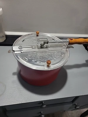 Vtg The Genuine Whirley Pop Stovetop Popcorn Maker By Wabash Valley Farms - Image 1 of 4