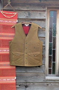 Filson Lined Cruiser Vest | Dark Tan | XS | Made in USA | Discontinued 11010658 - Picture 1 of 14