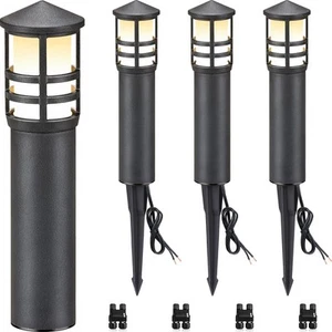 4-Pack Low Voltage Pathway LED Landscape Lights 3W 3000K 12-24V CRI 90+ Alumi... - Picture 1 of 7