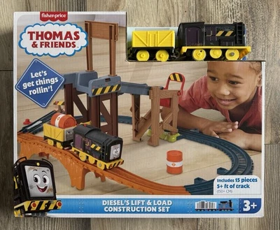 Thomas & Friends Motorized Toy Train Set Diesel’s Lift & Load Construction Set!! - Image 1 of 4