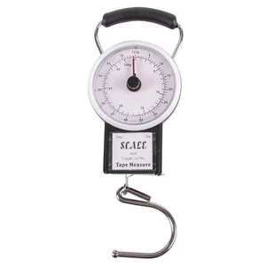 1x schwarze 34kg Gepäckwaage mit Maßband Koffer Tasche Koffer Waage - Bild 1 von 8