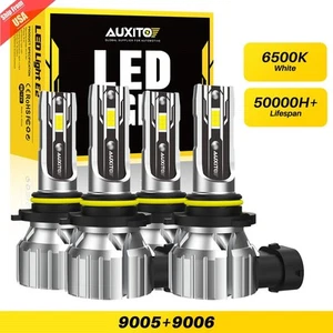 AUXITO 9005 9006 Super Blanco 88000LM Kit Bombilla Faro LED Combo de haz alto bajo - Imagen 1 de 14