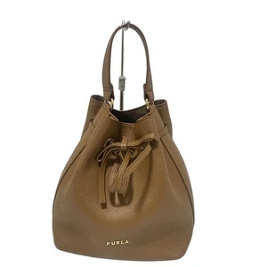Auth FURLA Costanza - Brown Leather Handbag - Picture 1 of 10
