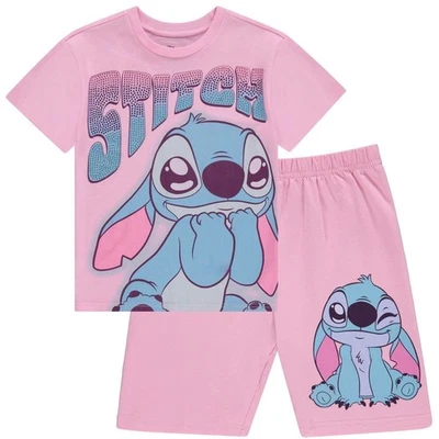 Disney Girls Lilo and Stitch Biker Shorts and T-Shirt- Little and Big Girls... - Image 1 of 4