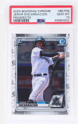 2020 Bowman Chrome Jerar Encarnacion Prospect #BCP96 PSA 10 - Image 1 of 2
