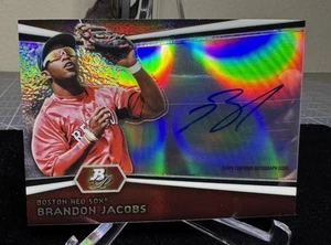 2012 Bowman Platinum Brandon Jacobs Prospect Autografi #AP-BJ Auto Red Sox - Foto 1 di 2