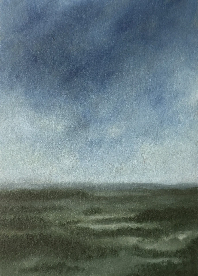 ACEO Original Oil Painting Landscape ATC Art Card Nature Abstract by Emmer Plaxe - Image 1 of 1