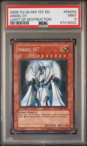 2008 YuGiOh Light Of Destruction Angel 07 LODT-DE092 PSA 9 1st Ed Secret Rare - Bild 1 von 2