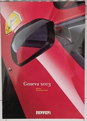 FERRARI Cartella Stampa GINEVRA 2003 + DVD e Foto in ALTA Risol. + ComunicatoSta - Immagine 1 di 4