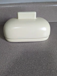 Crate & Barrel Stoneware Butter Dish Molly Baz Design Matte Glaze Pastel Yellow - Picture 1 of 8