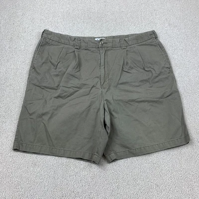 Harbor Bay Chino Shorts Men's Size 44 Tan Flat Front Slash Pocket Cotton Casual - Image 1 of 4