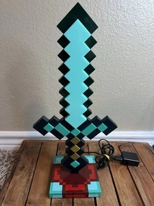 Minecraft Diamond SWORD Table Desk Lamp 16" USB Cable Power Nightlight 16091 - Picture 1 of 4