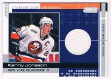 2000-01 STADIUM CLUB SOUVENIRS GAME-WORN JERSEY KENNY JONSSON NEW YORK ISLANDERS