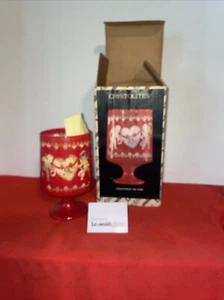 Vtg L.E. SMITH Glass USA Fairy Candle Holder-Crystolites-6” Tall -Original Box - Picture 1 of 10