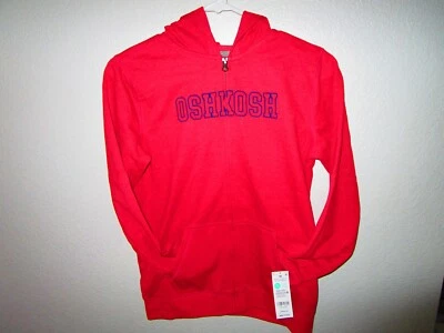 Nuevo Oshkosh B'gosh Niños Cremallera Completa Logo Sudadera con Capucha, Talla 8 Foto 1 de 2