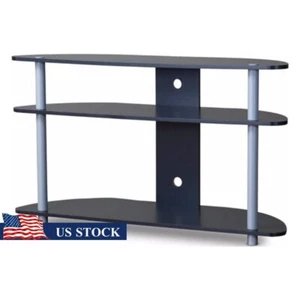 Contemporary TV Stand Cable Management Open Shelf Design Flat Panel Displays New - Picture 1 of 3