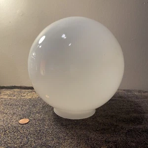Paralume lampada vintage vetro bianco copertura luce rotonda globo sfera 9" - Foto 1 di 12