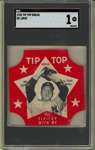 1952 TIP TOP BREAD Ed Lopat New York Yankees SGC 1 - Bild 1 von 2