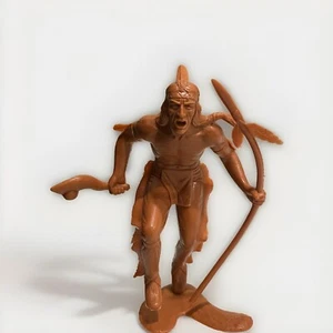 Louis Marx & Co Vintage Plastic Indian Natives Figurine Vintage Rare - Picture 1 of 7