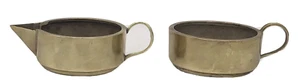 Vintage Brass Stacking Nesting Creamer and Sugar Bowl - Picture 1 of 6