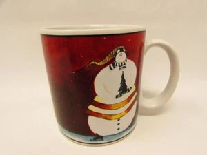 Breaking the Ice by Sakura Mug Snowman On Ice Skates Red b96 - Picture 1 of 1