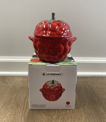 Red Raspberry LE CREUSET 13 Oz Mini Petite Casserole Stoneware Fruit Cocotte NWT - Image 1 of 4