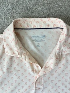 Vineyard Vines Jim Nantz Mens Martini Drink Polo Shirt Large LOGO Performance - Picture 1 of 6