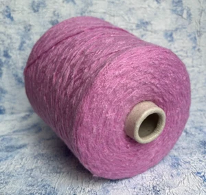 Cotton silk elastane yarn 560m/100g(612 yards/3.52oz) Color Pink, per 100g - Picture 1 of 6