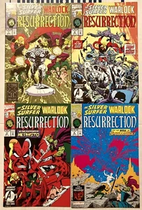 THE SILVER SURFER WARLOCK RESURRECTION # 1-4 4 COMIC BOOK LOT NM 9.4 MARVEL 1993 - Picture 1 of 2