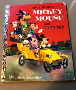 1973 Little Golden Book- Walt Disney's Mickey Mouse & Pluto Pup - Picture 1 of 4