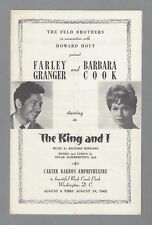 Barbara Cook "KING AND I" Farley Granger 1962 Carter Barron / Washington Program