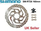 One pair of SHIMANO SM-RT26 MTB DISC BRAKE ROTOR 6 BOLT MOUNT 160MM Genuine UK