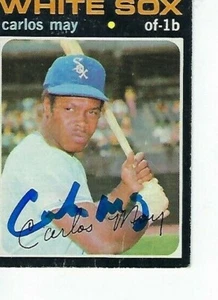 CARLOS MAY SIGNED 1971 TOPPS #243 - CHICAGO WHITE SOX - Picture 1 of 1