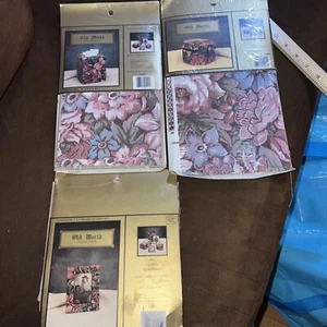 Old World Collection Stitchery Kit Fabric Tapestry Boxes - Picture 1 of 6